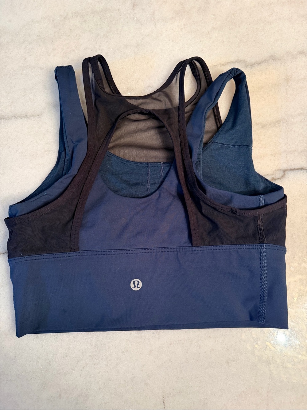 Lululemon double tap sports bra II submarine green